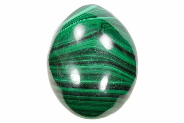 Stunning Polished Malachite Egg - Congo #115412